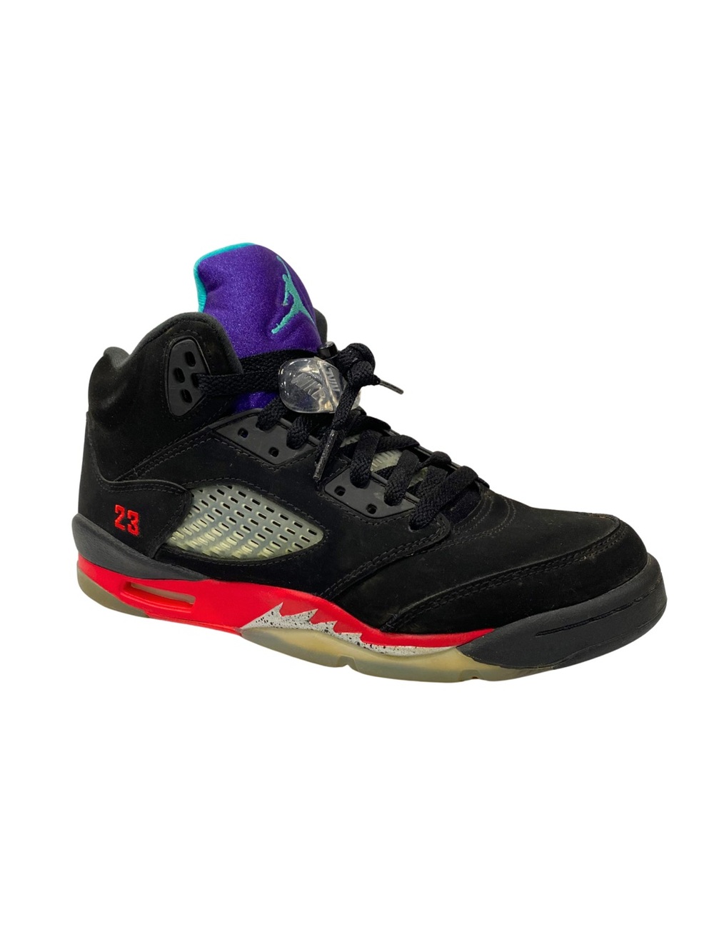 Air Jordan 5 Retro GS Top 3 Black Metallic Grape Fire Red CZ2989-001 Size 7Y